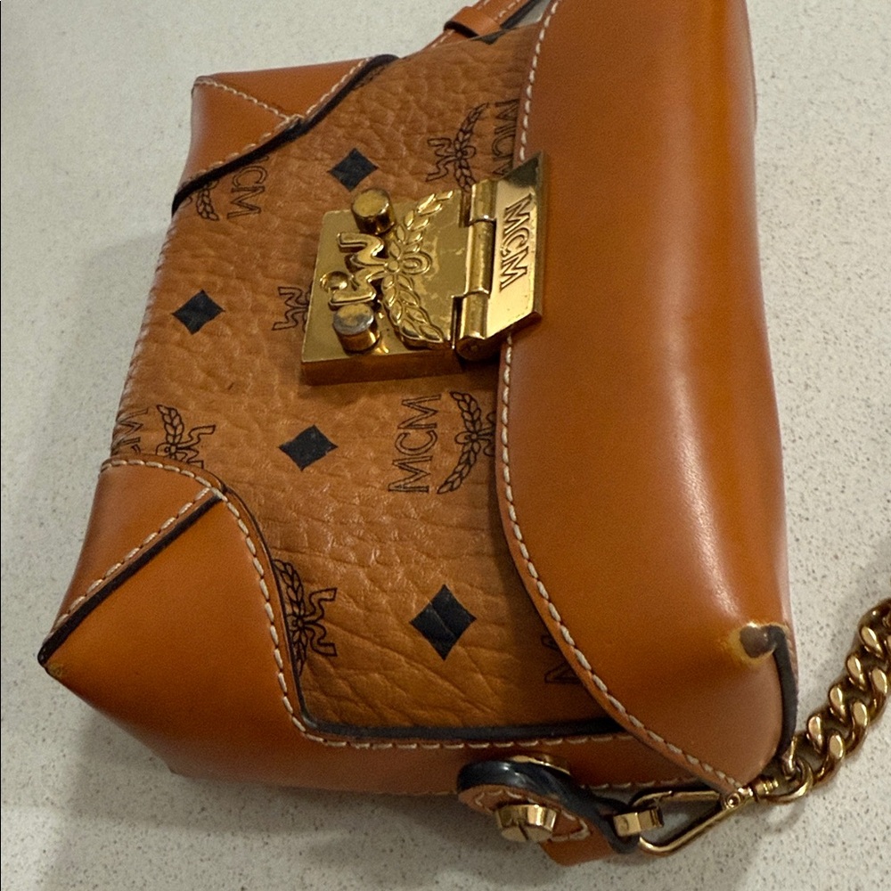 RARE FIND! Authentic MCM Brown and Gold Crossbody/Belt Bag - Picture 11 of 12